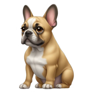 dog French Bulldog in profile sticker