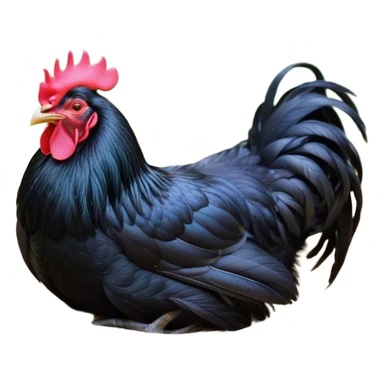 Meme-Worthy Cute Sleeping Black Rooster Portrait Emoji, Head resting peacefully with a contented smile, showcasing a robust build and a luxuriously soft pure black plumage, eyes shut in a serene, restful nap, Simplified yet hilariously adorable features, highly detailed, glowing with a soft, drowsy light, high shine, relaxed and utterly lovable, stylized with an air of playful laziness, bright and heartwarming, soft glowing outline, capturing the essence of a comically sleepy rooster, so meme-worthy it feels like it could instantly become the next viral sensation of adorable slumber! sticker