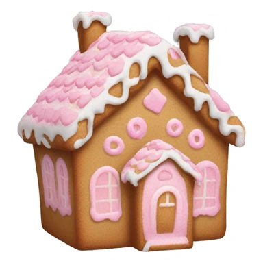 light pink gingerbread house sticker