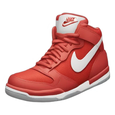 Red Nike shoe sticker