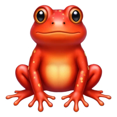 Frog Cute Red Glitter Space sticker