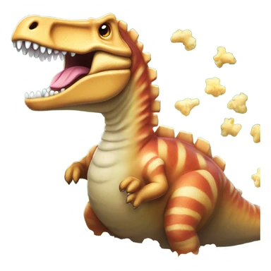 Spinosaurus eating popcorn sticker