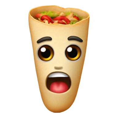 Taquito with tired eyes with red veins sticker