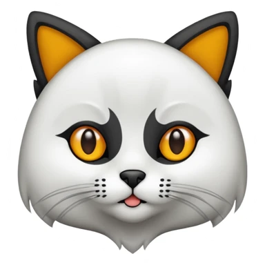 Gri beyaz olan şapka ve papyon takan kedi sticker