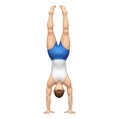 White gymnast doing handstand sticker