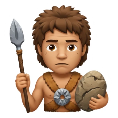 stone age man  sticker