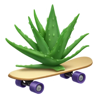 Aloe Vera riding a skateboard sticker