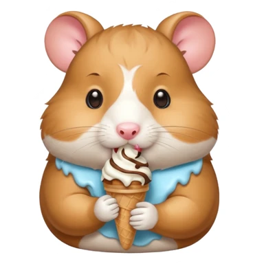 hamster  eating icecream sticker