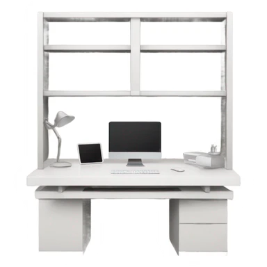 minimalist-clean-workspace-desk-with-grey-white-wood-colorway-front-view sticker