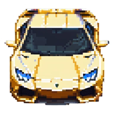 Lamborghini Aventador in Minecraft blocky style sticker