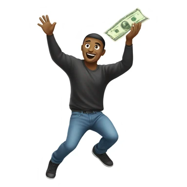 Throwing money in air sticker