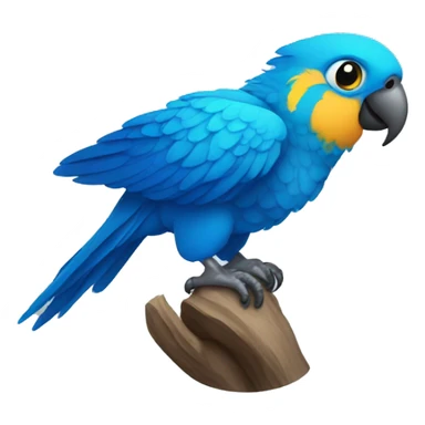 Blue parrot baby sticker