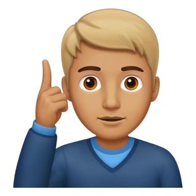 Man pointing at his head  sticker