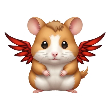 Hamster with demon wings sticker