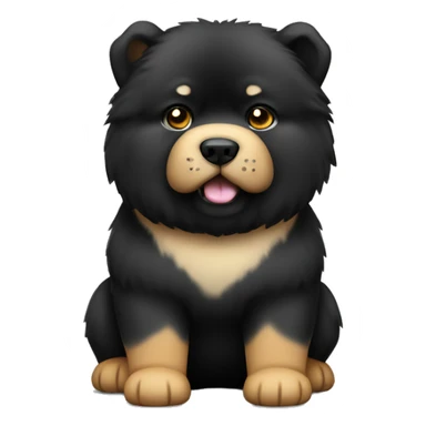 Army black chow-chow with cheese sticker