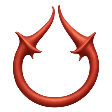 devil horns and tail nautical sticker