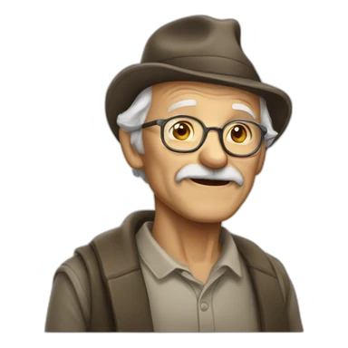 old man 70 years sticker