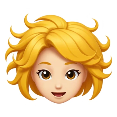 sassy hair flip sticker