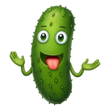 a talking pickle sticker