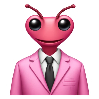 stickbug in a pink suit sticker