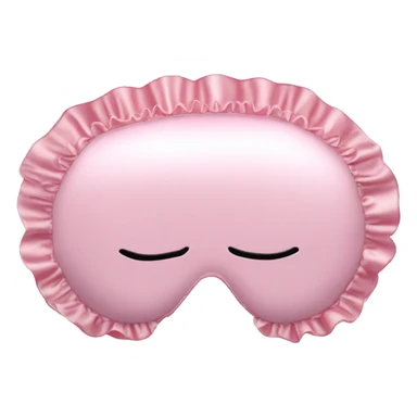 Light pink Frilly satin sleep mask no eyes sticker