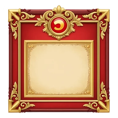 red diploma frame\ sticker