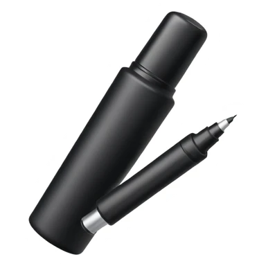 black Sharpie marker with cap on sticker