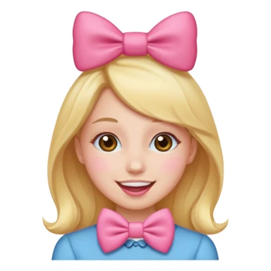 Can I have an emoji like this?😘 wearing a bow like this.🎀 sticker
