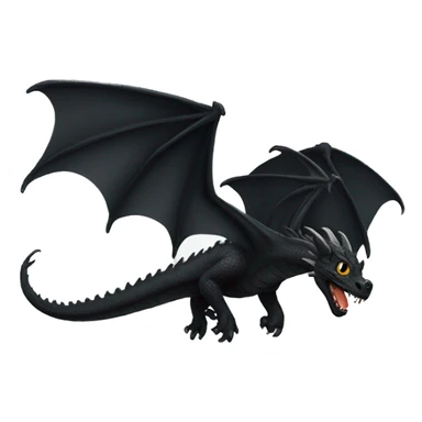 Black Dragon  flying  sticker