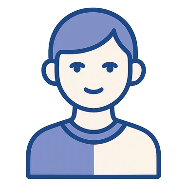 avatar icon, geometric shapes, flat design, modern icon style sticker