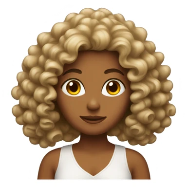Long Curly haired tanned woman sticker