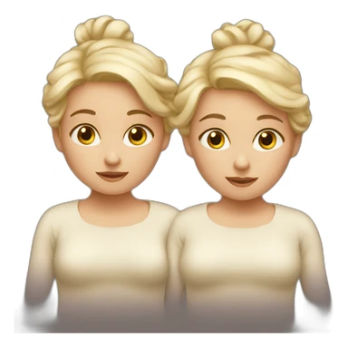 a woman having twins sticker