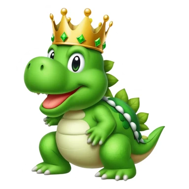 Big Yoshi with a crown sticker