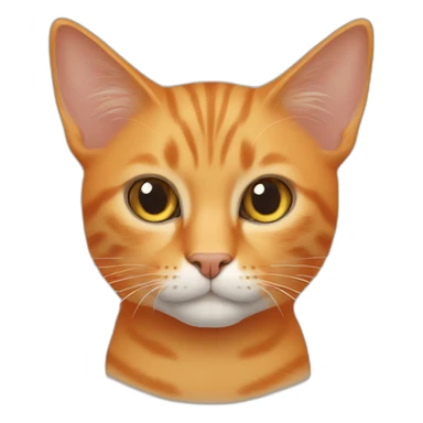 Orange Mau cat Manisch of isida sticker