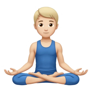 boy yoga pose sticker