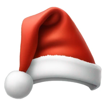 A realistic red Santa hat sticker