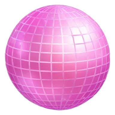 Pastel pink disco ball sticker