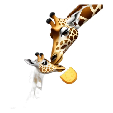 Giraffe eating a giraffe sticker