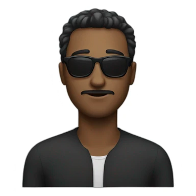 Men with a dark glasses sticker