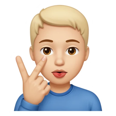 kissy face with a middle finger  sticker