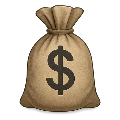 Money bag $  sticker