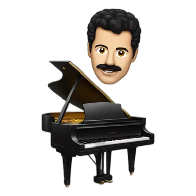 Freddy mercury at a piano sticker