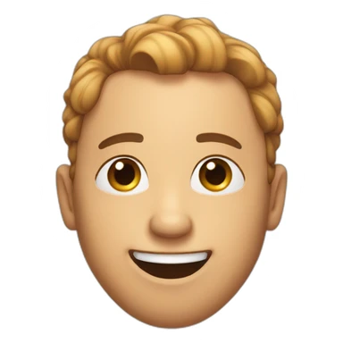 cartoon awkward smile sticker