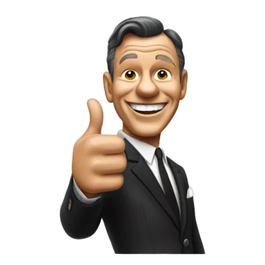 frank sinatra showing thumbs up sticker