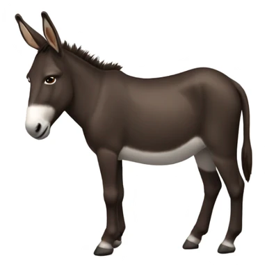 2 Donkeys dark brown full body sticker