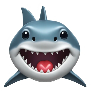 Shark with heart eyes sticker