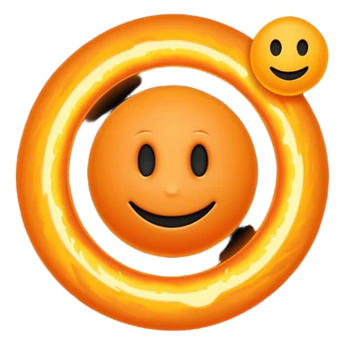 make a blackhole, accretion disk and all, with an orange smiley face sticker