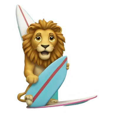 lion onsurfboard sticker
