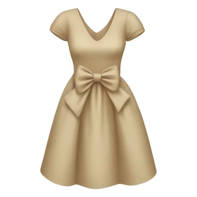 Beige bow Dress sticker