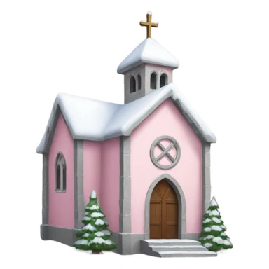 pinky snowy chapel sticker